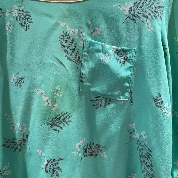 Scotch and Soda flower pattern neon green blouse - Picture 2 of 10